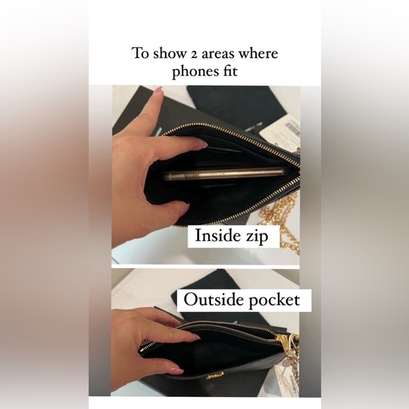 Yves Saint Laurent black monogram clutch / crossbody - Picture 10 of 10